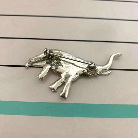 Vintage Political Elephant Pin Brooch Rhinestone N for Nixon Sears - Picture 4 of 4